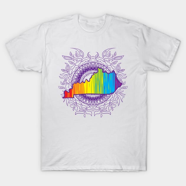 Kentucky Mandala Pride T-Shirt by Manfish Inc.